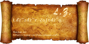 Lázár Zoltán névjegykártya