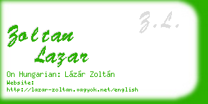 zoltan lazar business card