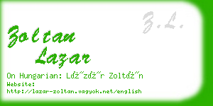 zoltan lazar business card